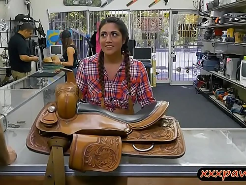 Texas cowgirl anal smashed by pawn stud in the backroom