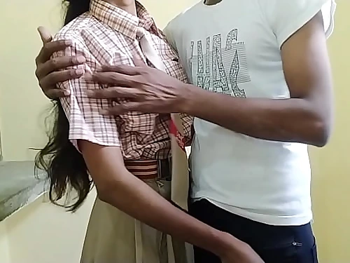 Indian desi village schoolgirl pounds his college girlfriend Legitimate