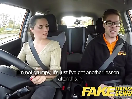 Fake Driving College tiny English teenie gets screwed after her lesson