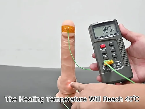 test the faux-cock with charging remote manage stimulation and warming function to observe the quality from the Asian factory.